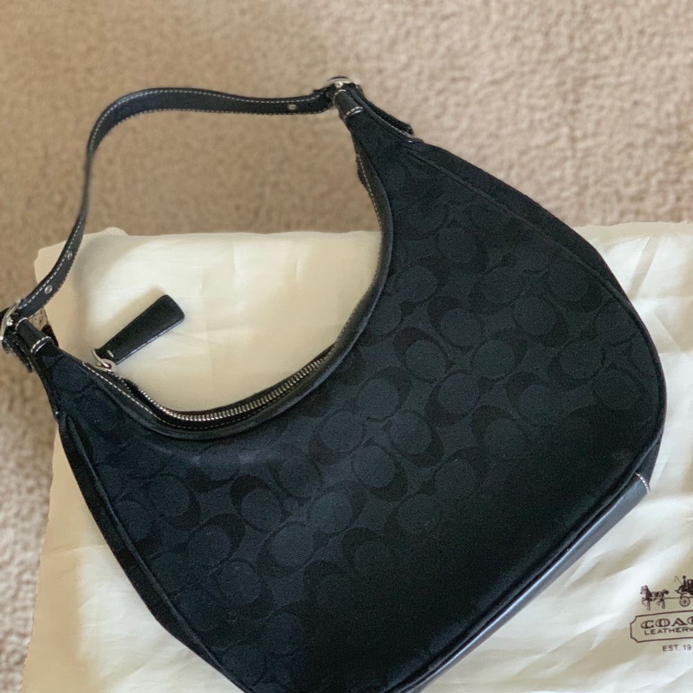 Signature Ergo Canvas & Leather Hobo Bag